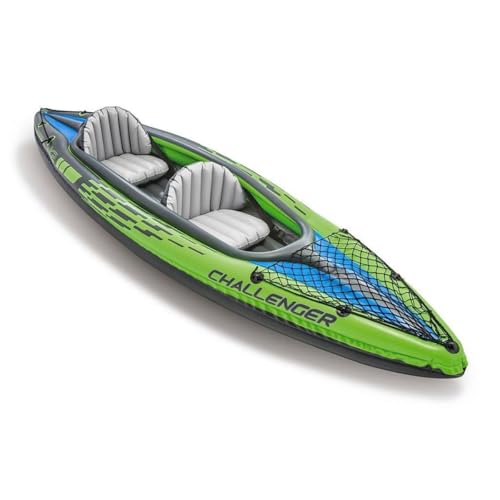 Inflatable Kayak with PVC, Adjustable Seat with Backrest, Removable Skeg, Cargo Storage Net T39000