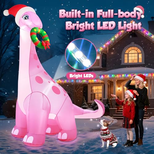 12FT Giant Christmas Inflatables Snowman with 3-Color LED Lights Z675