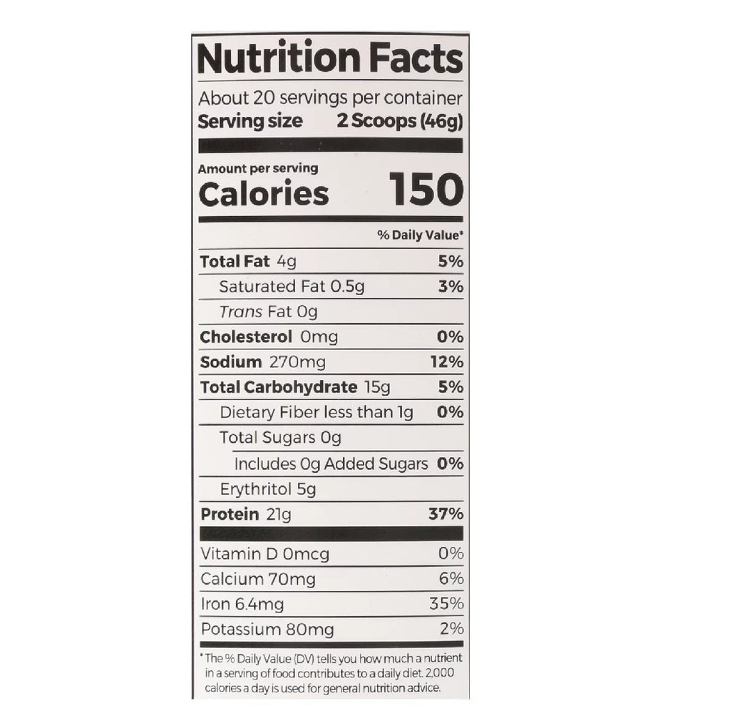 Sweet Vanilla Bean Organic Protein Powder, 2.05 lb L72245