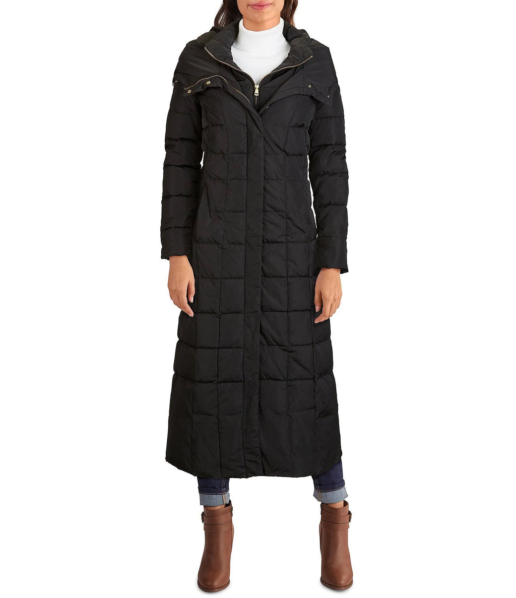 Black Maxi Puffer Coat Q802695