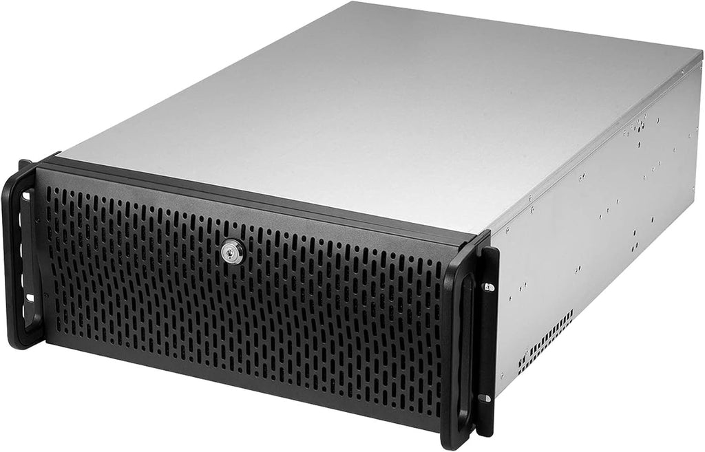 4U Server Chassis 11 Bay Server Case 8X 3.5 + 3X 5.25 HDD E-ATX Rackmount Server Case with Front 5X 120mm Fans Rear 2X 80mm Fans Metal Rack Mount Computer Case 25 Deep N505679