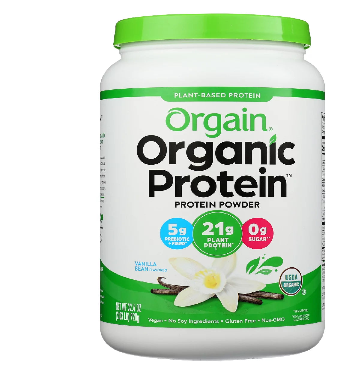 Sweet Vanilla Bean Organic Protein Powder, 2.05 lb L72245