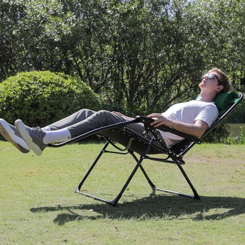 Oversized Padded Zero Gravity Lounge Chair Black M858838