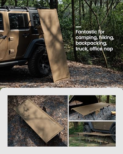 Height Adjustable Portable Folding Camping Cot (Ranger Green) V12791