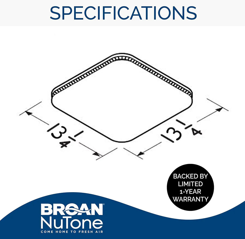 White Bath Fan Grille Cover S934