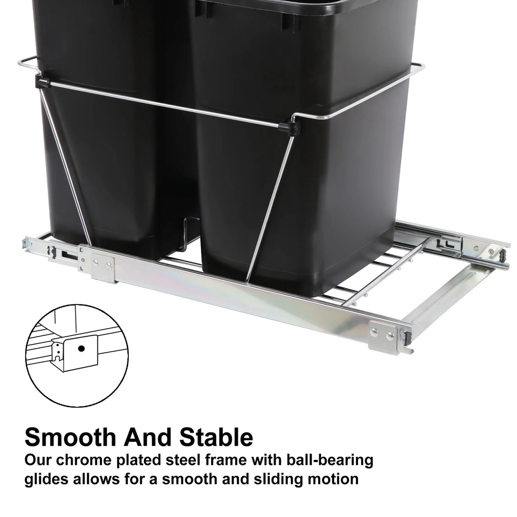 Dual 35Qt Pullout Trash Can A507