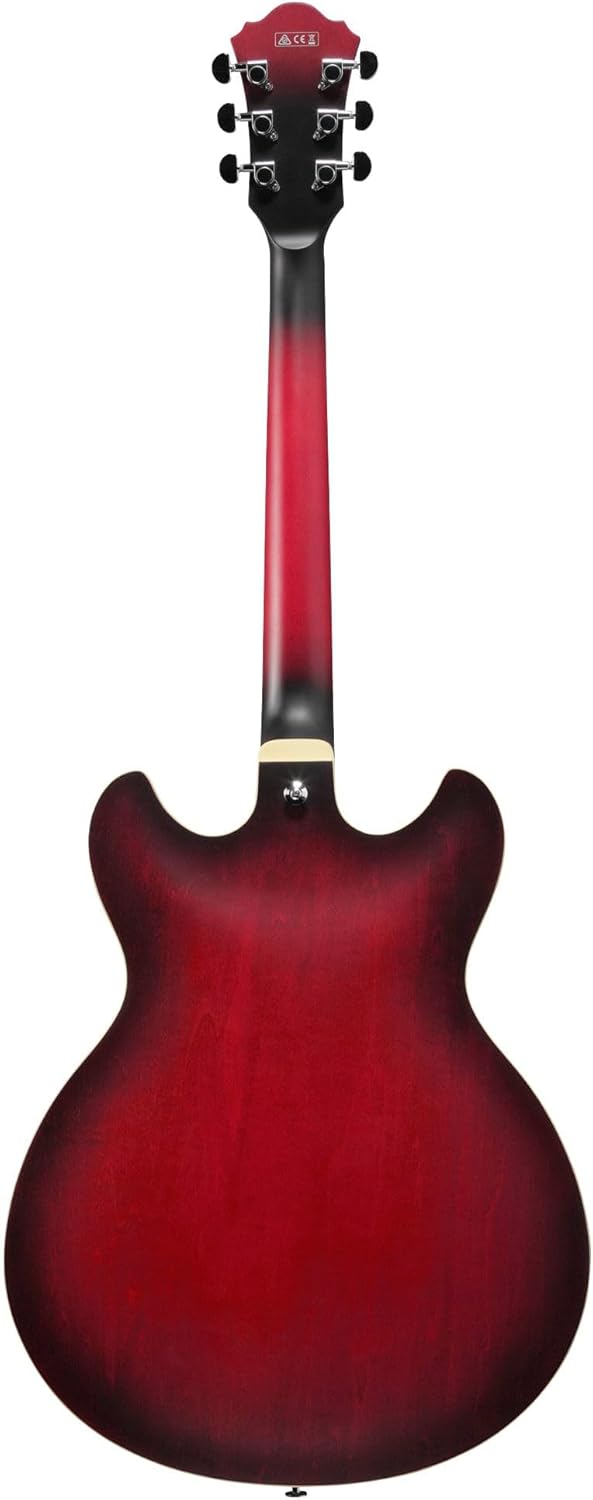 Sunburst Red Semi-Hollow Electric Guitar Y97742