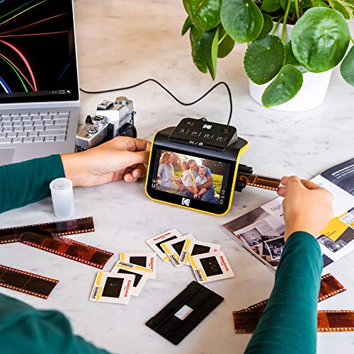 Film & Slide Scanner with 5” LCD Screen, 22MP JPEG Photos, Compatible with 135, 126 and 110 Film D868