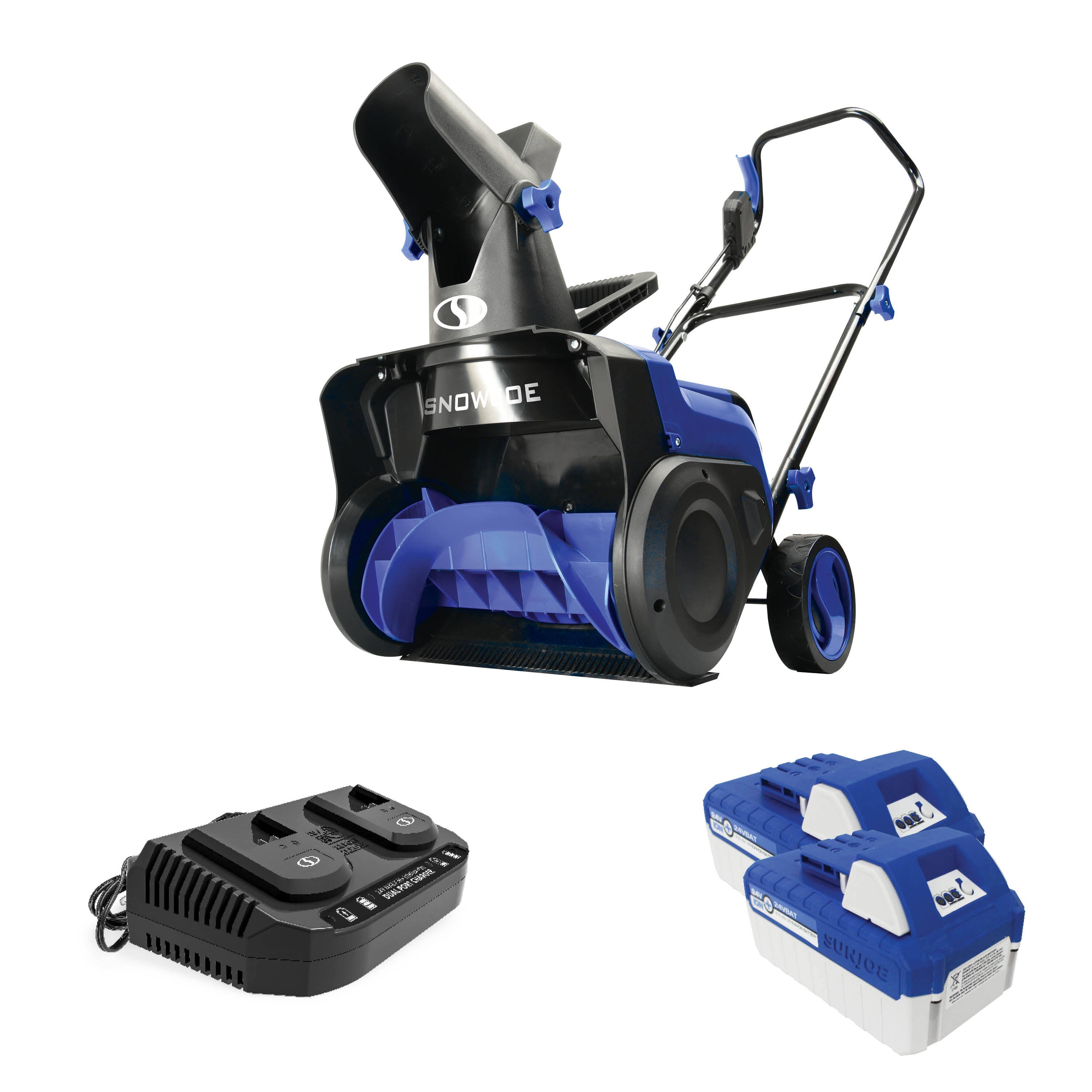 48-Volt Cordless Snow Blower 15-inch with 2 x 4.0-Ah Batteries and Charger E847391