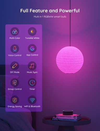 2 Pack WiFi Bluetooth Color Changing Light Bulbs I194719