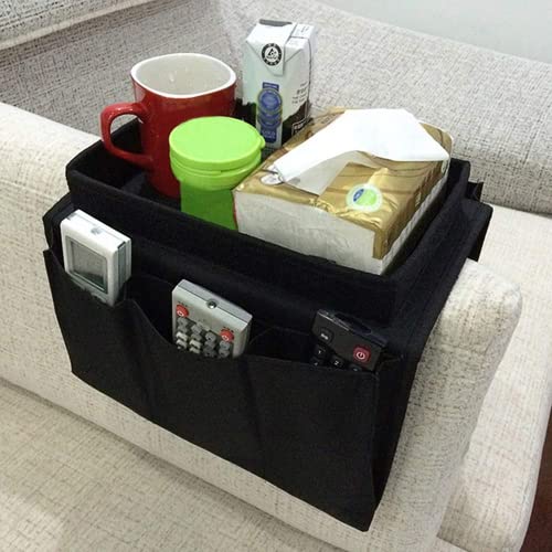 Grey Sofa Armrest Organizer with Pockets B5344