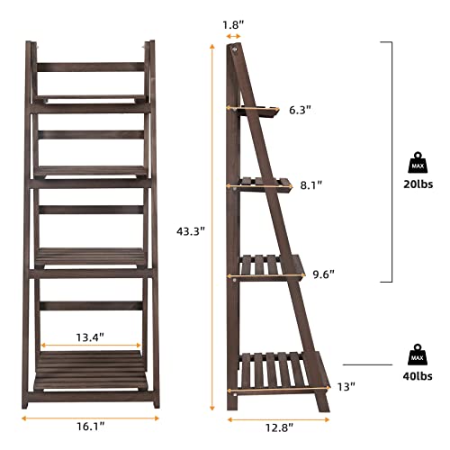 4 Tier Wooden Plant Stand G7389