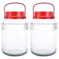 2 Pack 128 oz Glass Mason Jars with Lids H870