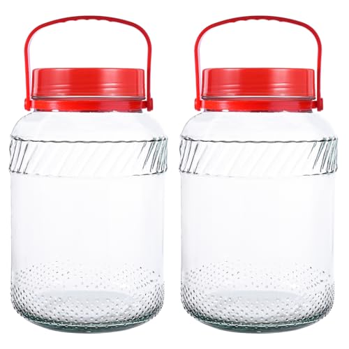 2 Pack 128 oz Glass Mason Jars with Lids H870