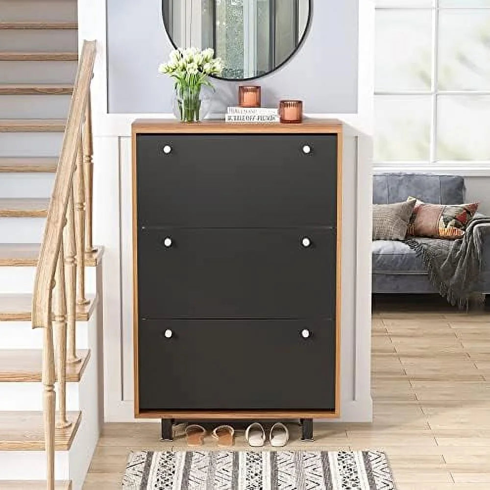White 3 Drawer Shoe Cabinet L843
