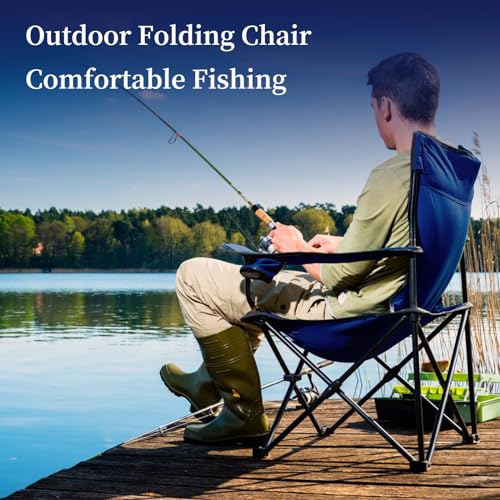 Portable Folding Camping Chair with Carrying Bag, Blue G269
