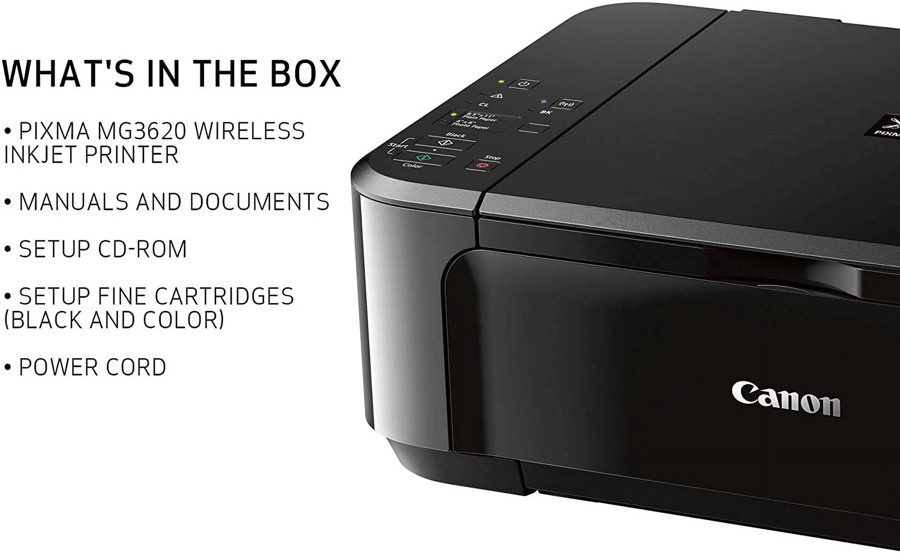 Black Wireless All-In-One Color Inkjet Printer B9833