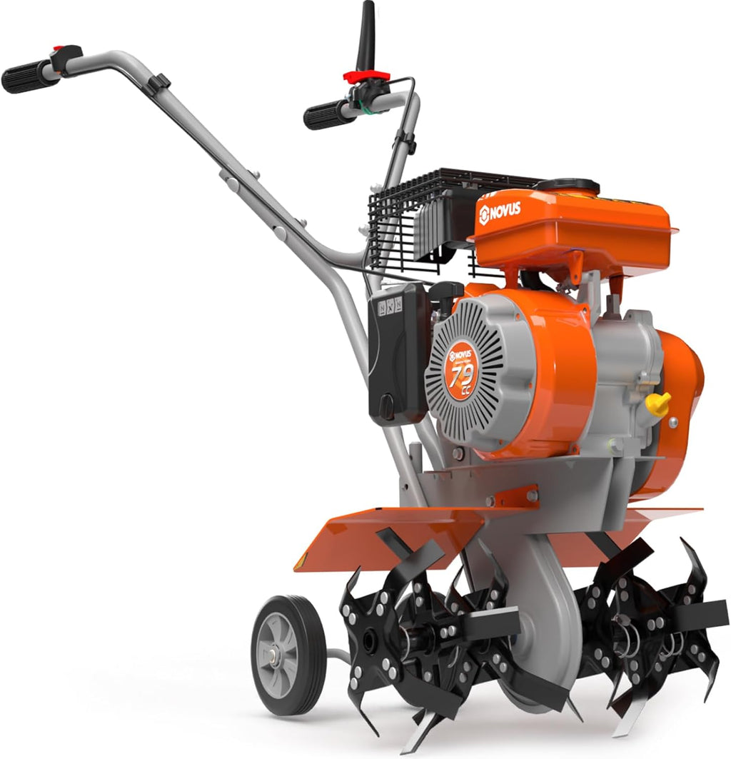 17-Inch Gas Tiller, 79 cc 4-Cycle Gas Engine, Forged Steel Tines S12016