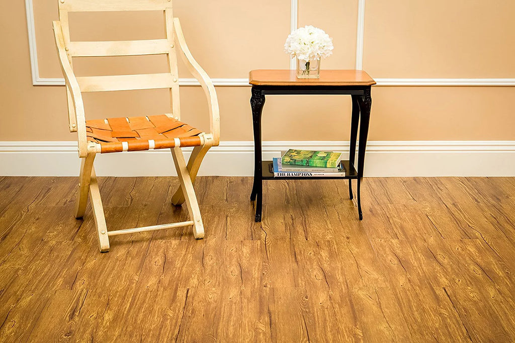 Peel N Stick Vinyl Wood Look Planks (6" x 36" - 3-Pack, Saddle) H610