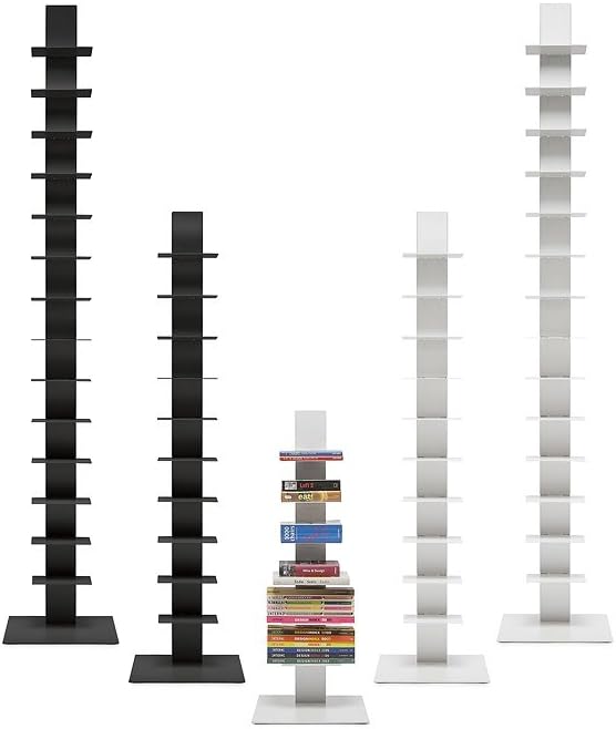 White 14 Shelves Bookcase G39041