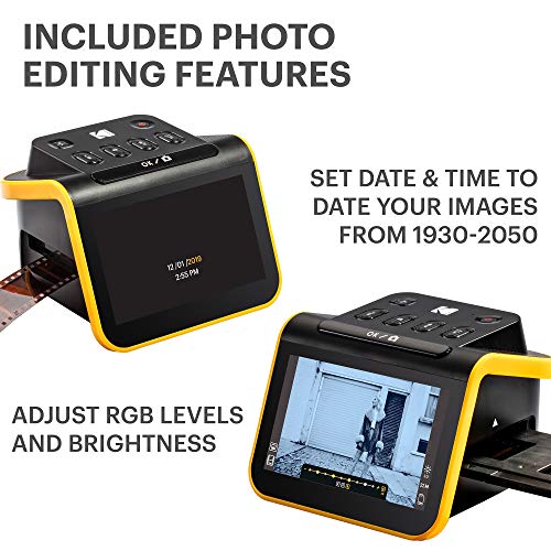 Film & Slide Scanner with 5” LCD Screen, 22MP JPEG Photos, Compatible with 135, 126 and 110 Film D868