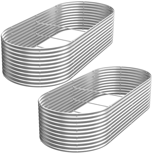 2 Pack 6x3FT Tall Galvanized Raised Garden Bed Z791786