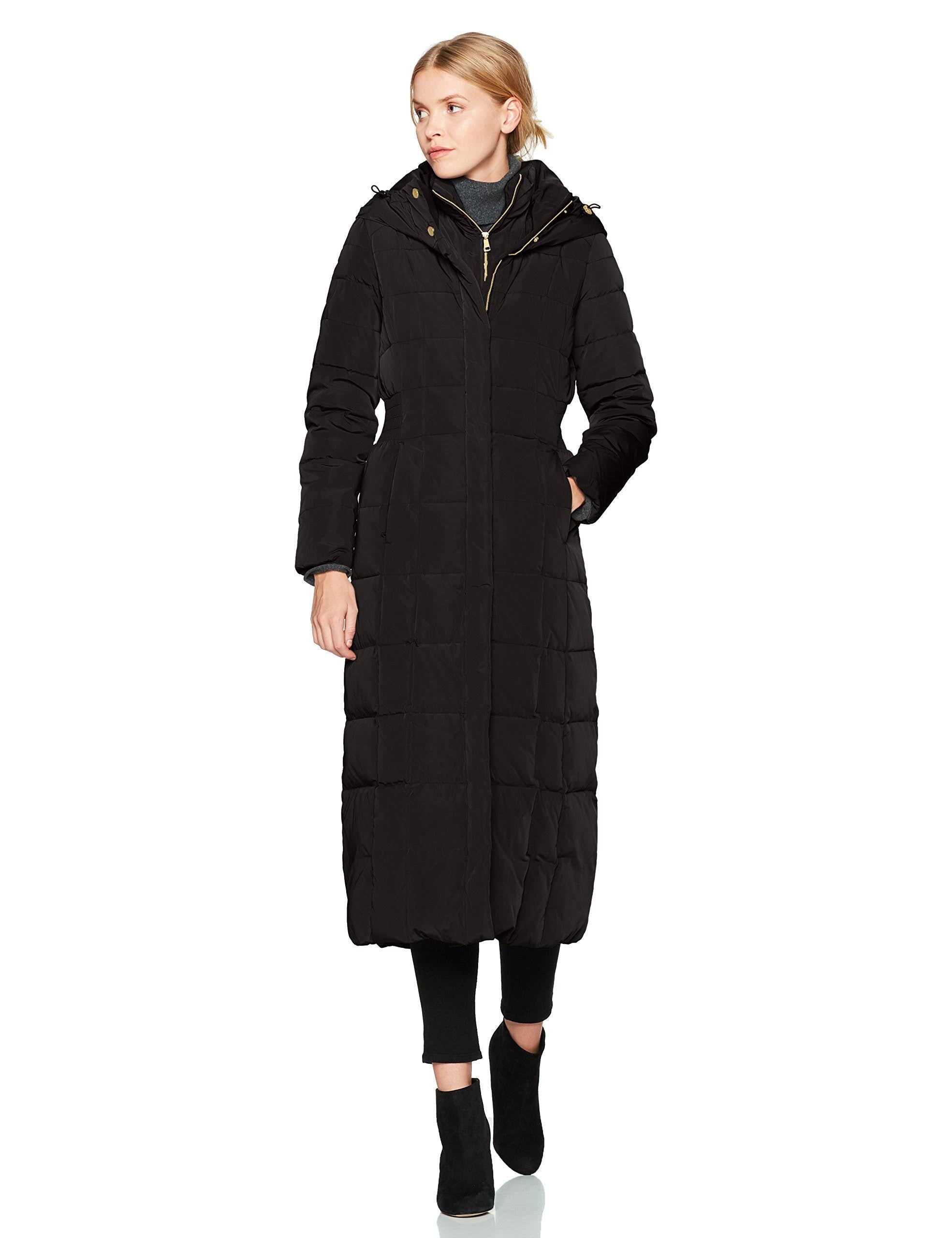 Black Maxi Puffer Coat Q802695