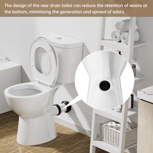 Rear Outlet Toilet With 19 Inch Tall Toilet Bowl & Tank L11408