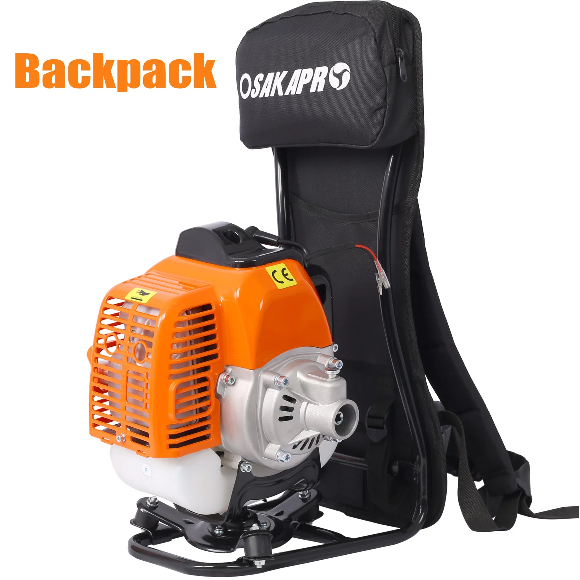 Orange 52CC 2-Cycle Gas Grass Trimmer with Hedge Trimmer Attachment P73432