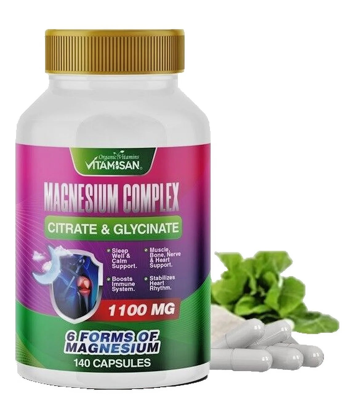 Magnesium Citrate Capsules 1100mg Per Serving 140 Capsules X956