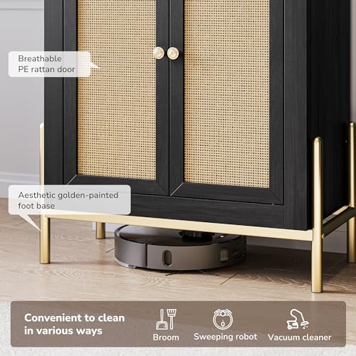 White Lotus 65.5 Inches Tall Storage Cabinet with Doors and Adjustable Shelves Q953