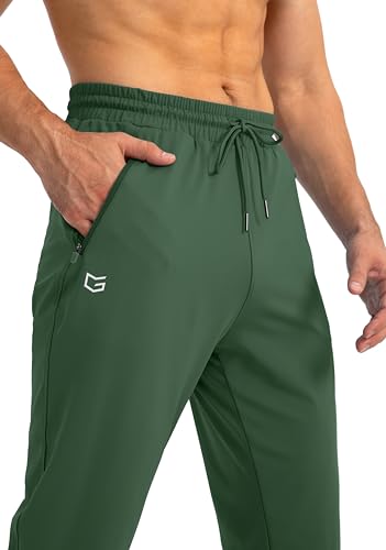 Men's Sweatpants with Zipper Pockets Tapered Joggers Athletic Pants A718