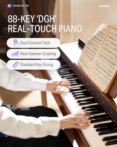 White Weighted Action Digital Piano with Furniture Stand G944
