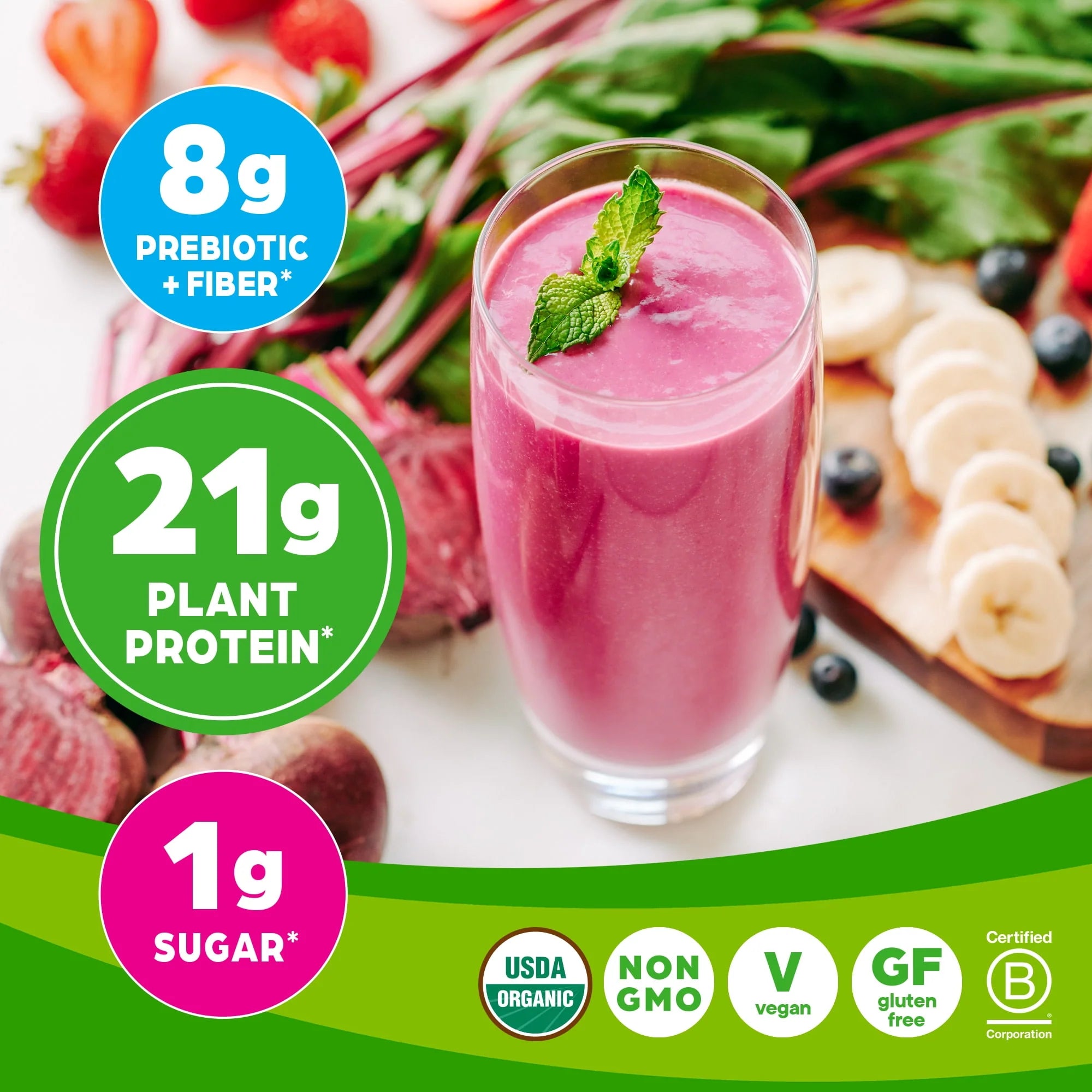 Vanilla Bean 21g Protein Plant Based Protein Powder K5040