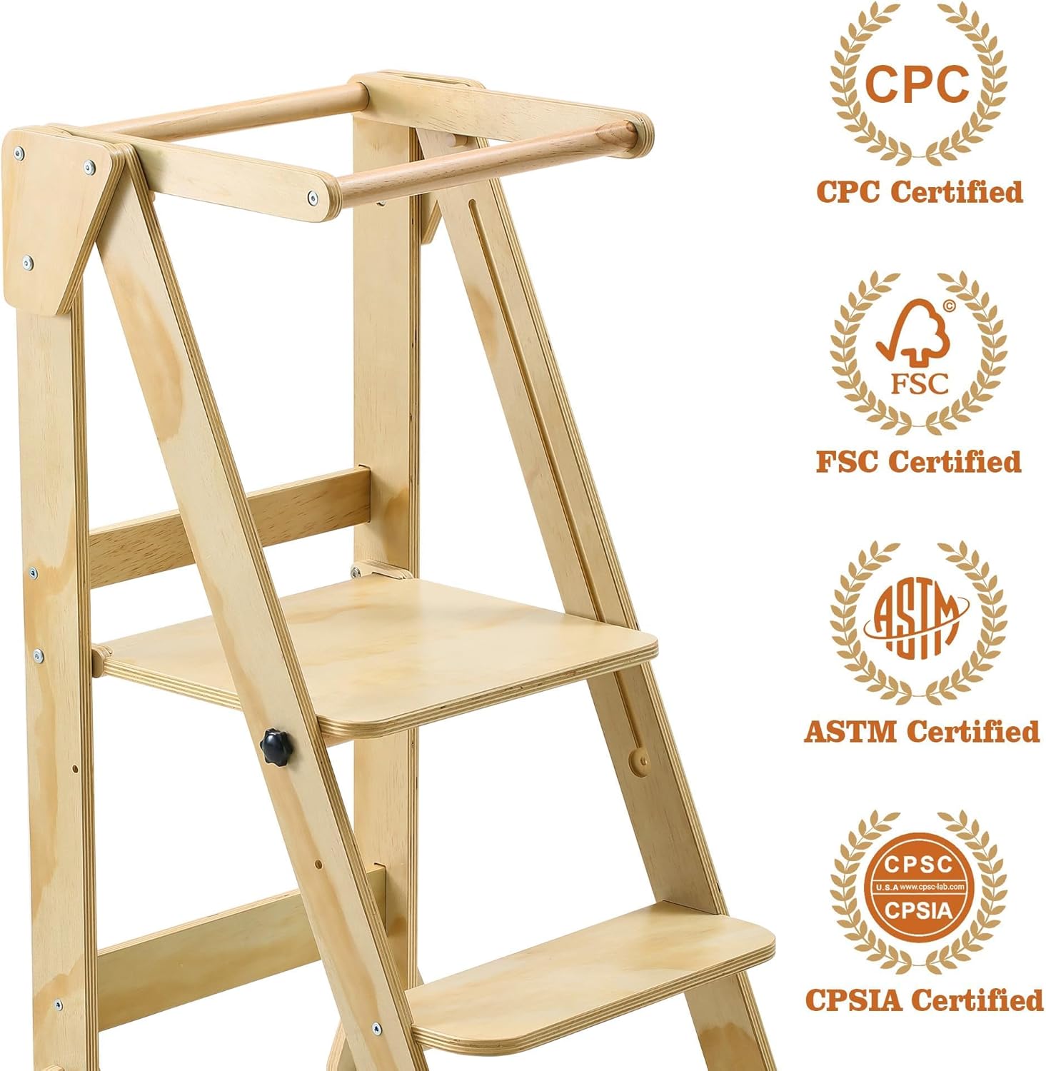 Folding Wooden Toddler Step Stool Q655769