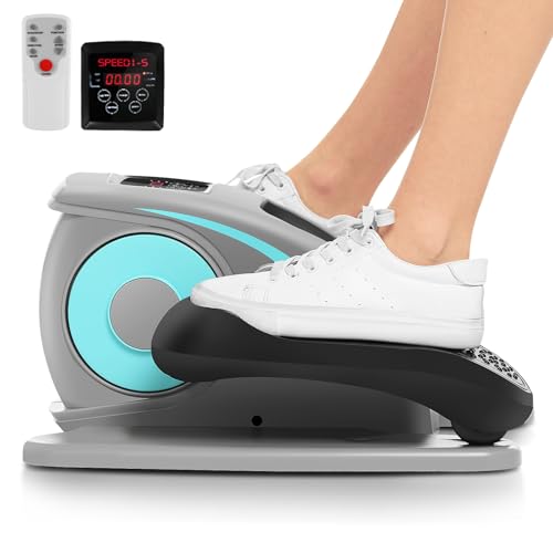Under Desk Elliptical Machine, Quiet Pedal Exerciser, Smart LCD Display, Remote Control X30138