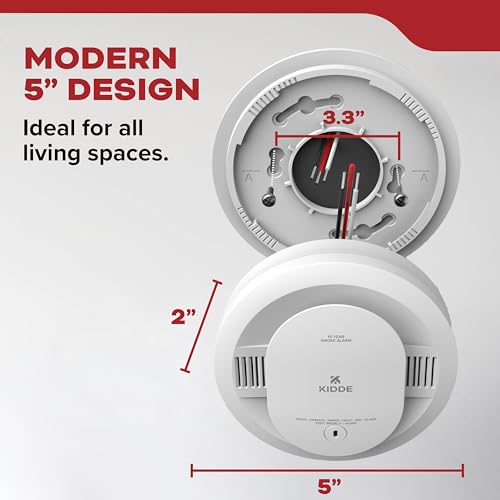 Hardwired Smoke Detector with 10-Year Battery Backup P301