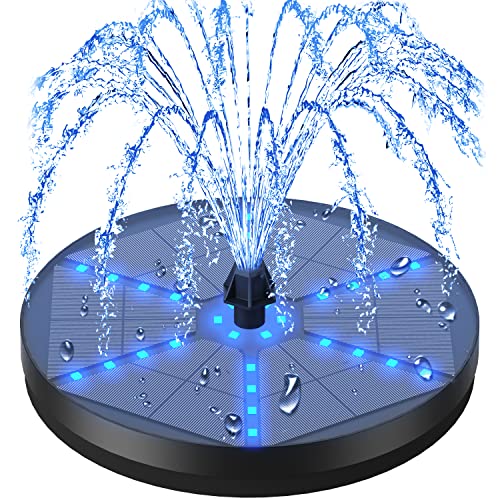 4W Solar Powered Water Fountain Pump with 4000 Battery, 7 Nozzles Z96458