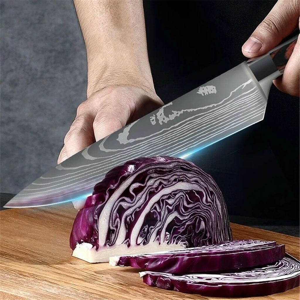 5 PCS Kitchen Knife Boxed Set with Sheaths O5476