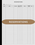 Restaurant Reservation Log Book, 120 Pages, 8.5 x 11 B3030