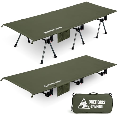 Height Adjustable Portable Folding Camping Cot (Ranger Green) V12791