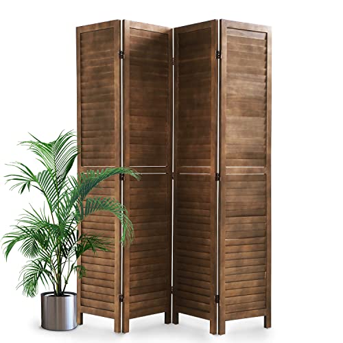 4 Panel 5.75FT Wooden Folding Room Divider R9421