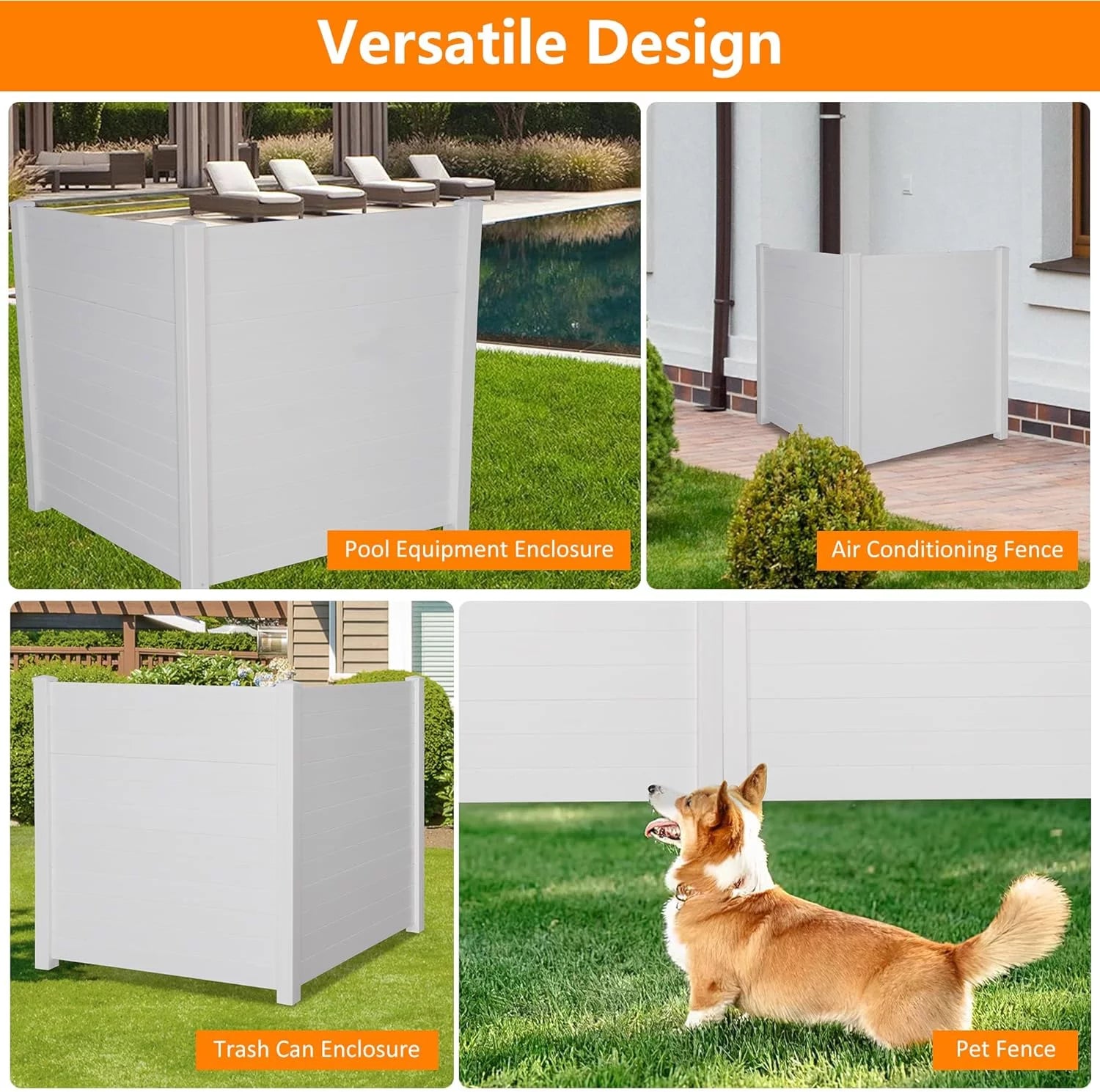 48" W x 48" H Vinyl Privacy Screen Kit (2 Panels) P60673