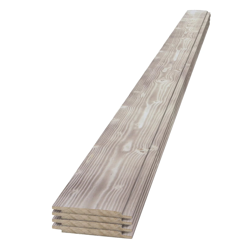 Charred Wood Shiplap Boards 4-Pack Smoke White E785981