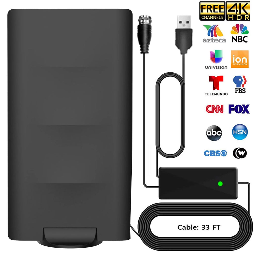 Digital TV Antenna with Built-in Amplifier, 33FT Coax Cable Z32309