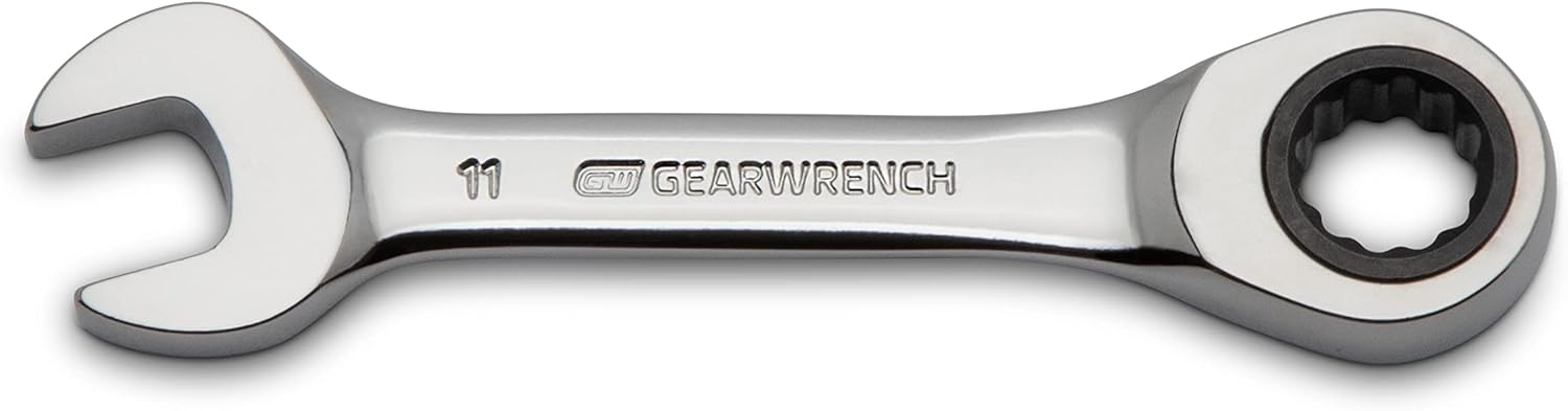 10 Pc. 12 Pt. Stubby Ratcheting Combination Wrench Set, Metric H663261