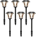 6 Pack Solar Powered Pathway Lights, Warm White A53755