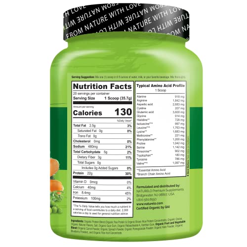 Vanilla Plant Protein Powder, 22g Protein, 20 Servings A430240