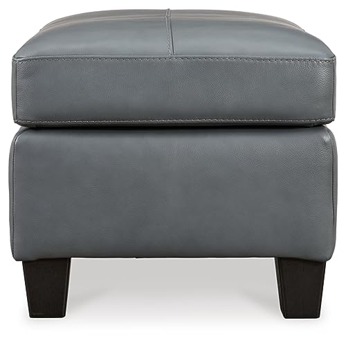 Cream Leather Ottoman G57643