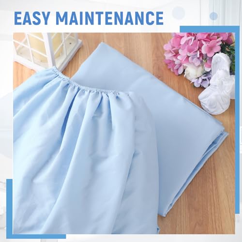 4 Pcs Hospital Bed Sheets Set, Soft Knitted Standard Sheets, Blue O75514